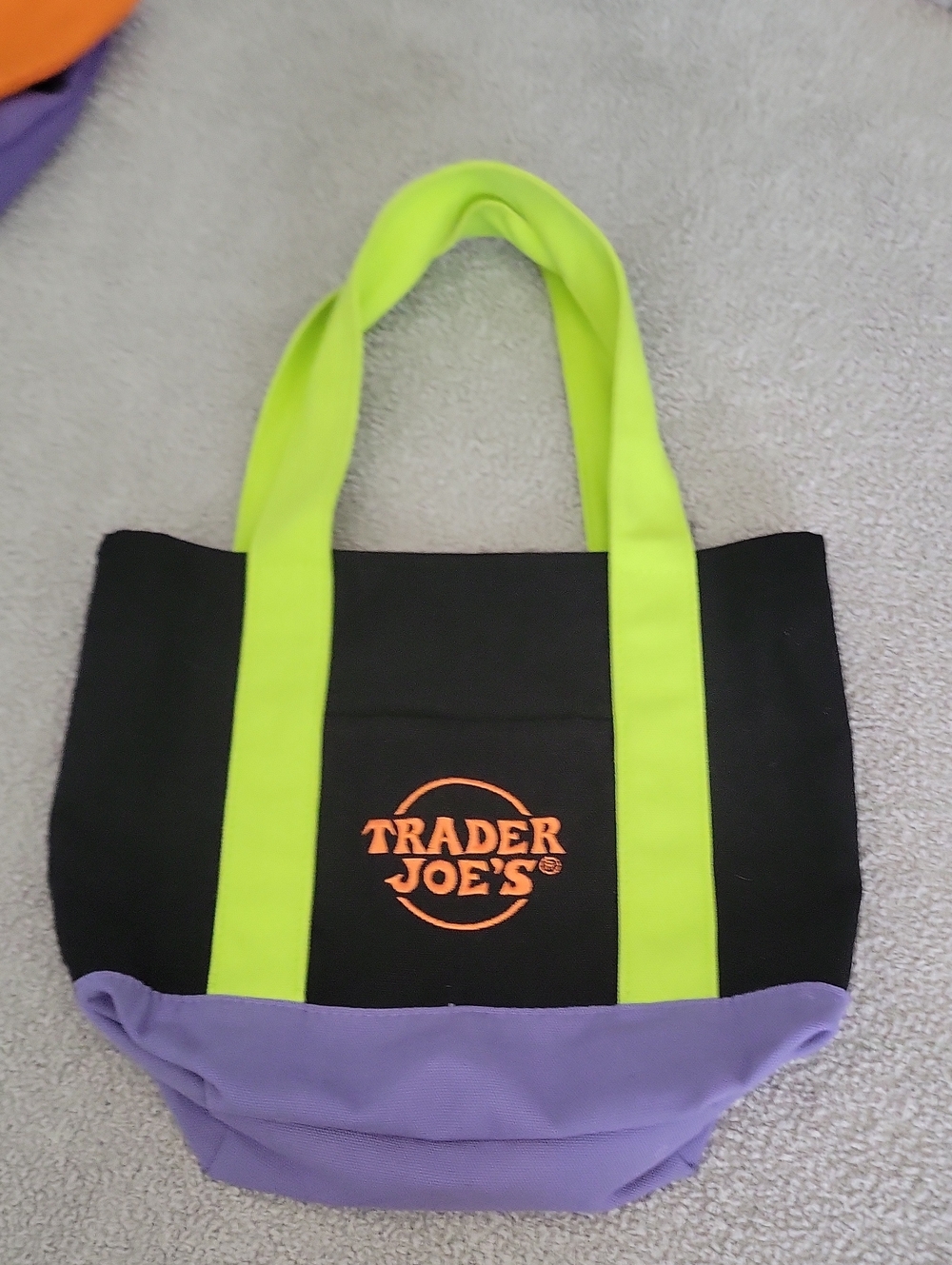 Trader Joe's Black Canvas Tote  Halloween Collection